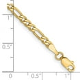 thumbnail image 2 of 14k Gold 3mm Flat Figaro Chain Bracelet 6 Inch Link Bracelet - 2.3 Grams, 2 of 2