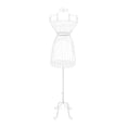 thumbnail image 3 of Model Display Stand, Mannequin Dress Form Display Stand, Female Dress Form Stand for Sewing Display White, 3 of 14