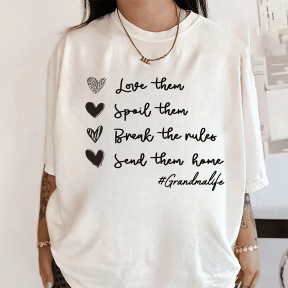Grandma Life Quote Graphic T-Shirt