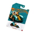 thumbnail image 2 of Hot Wheels Tooned Twin Mill 1:64 Scale Die-Cast Toy Vehicle Turquoise- & Copper-Colored Deco, 2 of 6