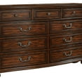 thumbnail image 2 of Benjara , Brown Traditional Nine Drawer Wooden Dresser with Bun Feet Support, 2 of 3