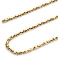 thumbnail image 1 of Wellingsale 14k Yellow Gold Polished Solid 4mm Handmade Bullet Chain Link Bracelet - 8.5", 1 of 6
