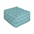 thumbnail image 1 of Aqua Rectangle Pouf, Nautical Pattern with Halftone Dotted Sea Inspired Background and Marine Anchor, Under Desk Foot Stool for Living Room Office Ottoman with Cover, 25", Multicolor, by Ambesonne, 1 of 4