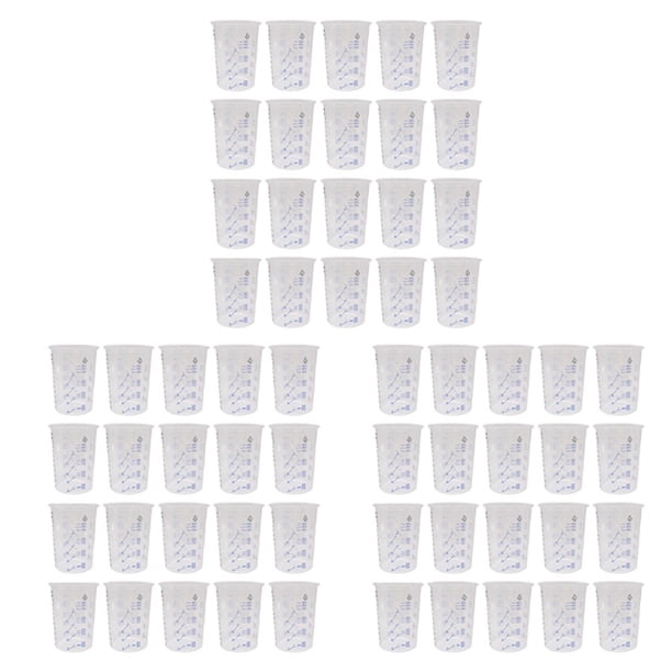 Vasos de plástico desechables para mezclar pintura, 60 unidades, vasos medidores para resina epoxi, 600 ml