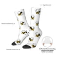 thumbnail image 4 of Hirioo Bee Pattern Adult Middle Tube Socks Breathable Sock Non-Pilling,Contrasting Color Design, 4 of 6