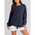 thumbnail image 5 of Cenuakty Women Sweatshirt, Long Sleeve Crew Neck Solid Zipped Hoodie Pullover Casual Tops, 5 of 9