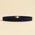 thumbnail image 4 of SWSMCLT Women's Fashion Belt For Dress Stretch Belt Date Embroidered Medium Buckle Boho Casual Round Braided Navy X-Small-Large, 4 of 5