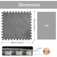 thumbnail image 2 of 16pcs 0.6" Thickened Interlocking Tile Mats,Fluffy Shaggy Soft EVA Foam Area Rug for Living Room & Bedroom,Non-Slip Protective Floor Carpet Play Mat Kids Baby Dorm Home Decor (11.8ft, Grey), 2 of 15