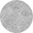 thumbnail image 1 of Ahgly Tapis d'Intérieur Lavable en Machine Carré Transitionnel Gris Canon, 3 Pieds Carré, 1 of 7