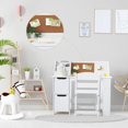 thumbnail image 4 of EDTara Children's White Study Desk & Chair Set with Bookshelf, Bulletin Board, and Storage Cabinets - Perfect for Ages 3-8, 4 of 6