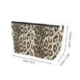 thumbnail image 2 of Unique Bargains 1 Pc Leopard Print Makeup Bag Beige Coffee Color PU, 2 of 4