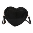 thumbnail image 1 of Bolso de mujer Bolso de Hombro con Forma de Corazón de Amor Cuero Brillante de Color Puro para Damas Y Niñas , Negro Negro Magideal Bolso de mujer, 1 of 7