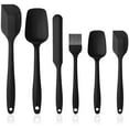 thumbnail image 1 of Cribun Silicone Spatulas, 6 PCS Set Kitchen Spatula Utensils, Heat Resistant Non Stick Silicone Kitchen Utensils, Kitchen Brushes (black), 1 of 8