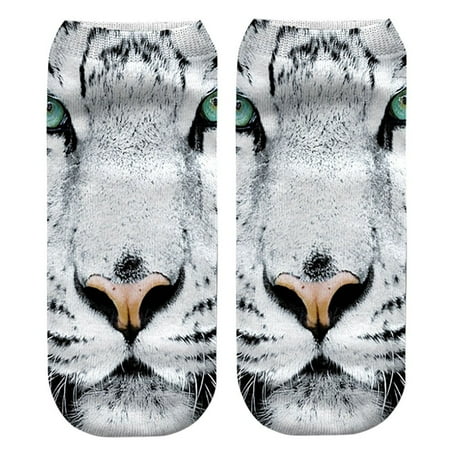 

Cptfadh Casual Animal Giant Panda Tiger 3D Cute Print Medium Sports Socks Mujer Unisex