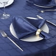 thumbnail image 3 of THD Monie Navy Square Napkins, Elegant Jacquard Fabric Dining Napkins, Advanced Water Resistance, Geometric Lattice Pattern - Navy (Set of 4, 20 x 20 inch), 3 of 5