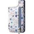 thumbnail image 1 of Tarjetero para la parte posterior del teléfono – Cartera magnética de gran capacidad para teléfono – Tarjetero pequeño con patrón floral con antirrobo RFID, 1 of 5