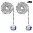 thumbnail image 2 of Fancy 2 Sets Clear Crystal Pull Chain Extension with Connector for Ceiling Light Fan Chain, 1 Meter Length Each, 2 of 8