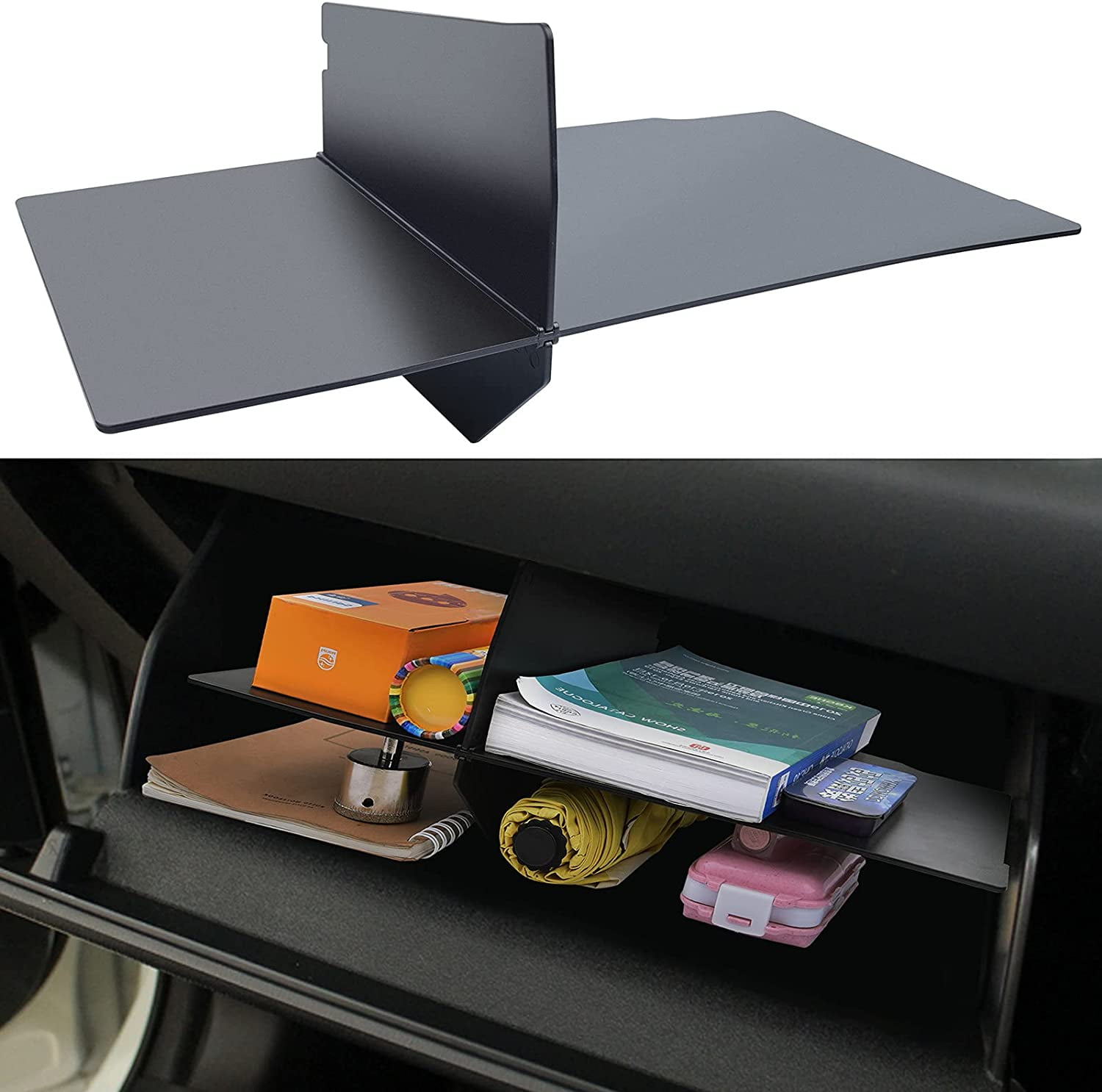 Walbest 3Pcs/Set Compatible Universal Car Glove Box Dividers Organizer