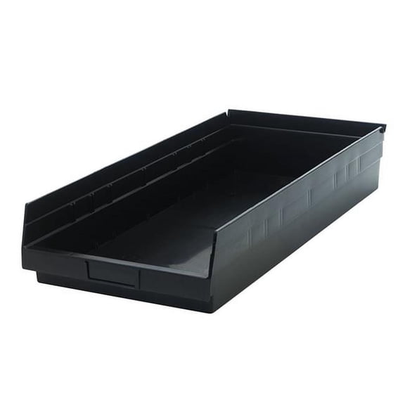 4" Economy Shelf Bin 23-5/8"l X 11-1/8"w X 4"h Recycled, Colors: Black