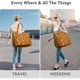 thumbnail image 5 of 22 Inch Oversized Travel Bag Lightweight Canvas Weekender Duffel with Multi Pockets, Animal Print, 5 of 5