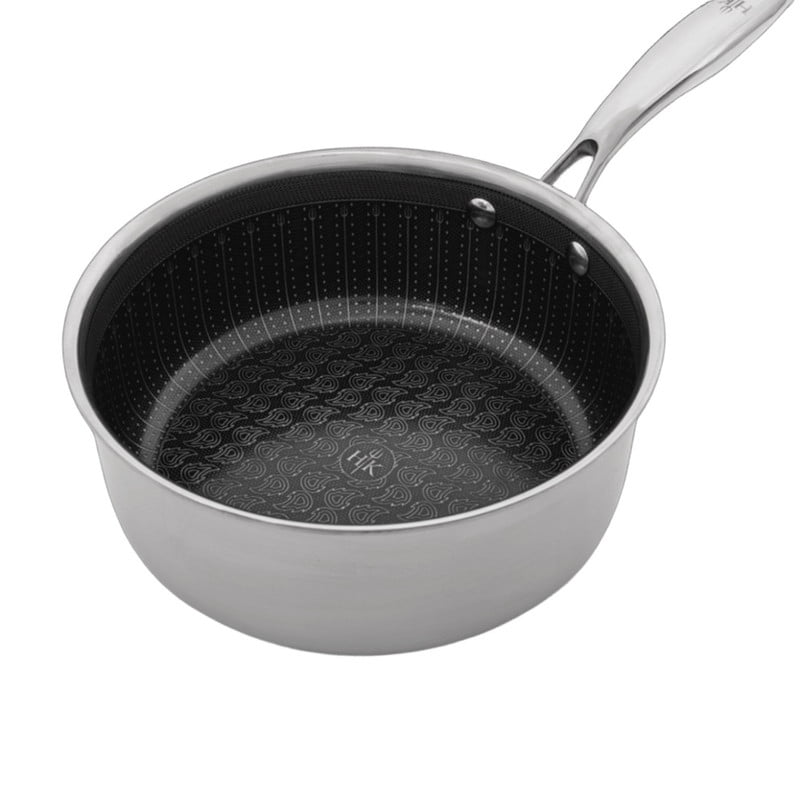Hell's Kitchen HKHSP15C 1.5 Qt Hybrid Saucepan With Lid, Tri-Clad