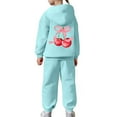thumbnail image 6 of ChaoLingNeng Toddler Sweatsuit 3t Graphic Print Crew Neck Long Sleeve Active Hoodie Pullover Top and Long Sweatpants Set Lightweight Kids Fall Outfits Sweat Suit, 6 of 7