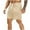 Khaki, variant on Casual Shorts for Men Solid Color Elastic Waist Shorts Wide Leg Loose Fitted Summer Beach Short