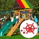 thumbnail image 4 of Vogacara Volante de juguete para niños, columpio de plástico para preescolar, juguetes de entretenimiento para interiores, actividades, Juegos de césped Rojo, 4 of 6