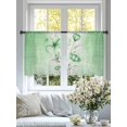 thumbnail image 5 of Green Flowers Sheer Curtains 45 Inches Length 2 Panels Set, Window Sheer Curtains for Living Room/Bedroom, Spring Floral Elegant Pastoral Botanical Light Filtering Rod Pocket Curtain 52''x45''x2, 5 of 8