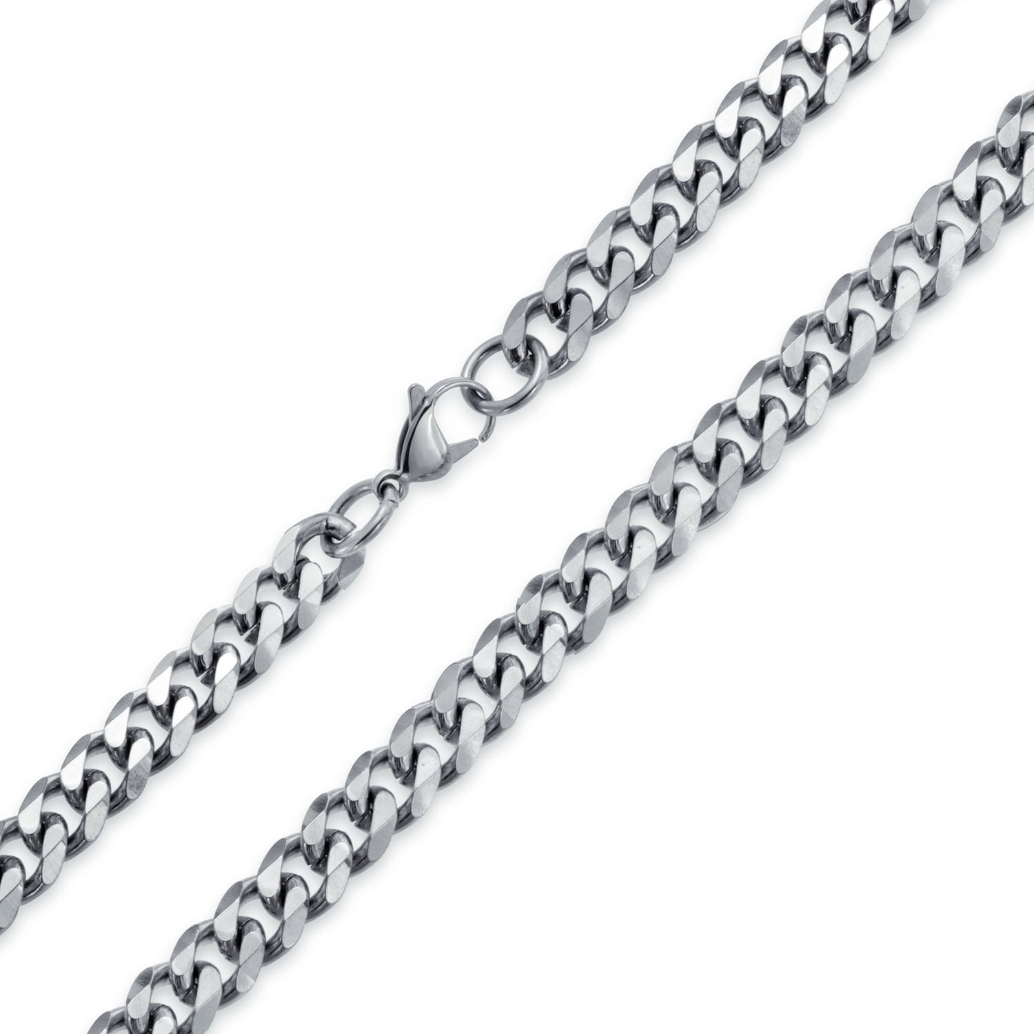 Details about   33"MEN Stainless Steel HEAVY WIDE 10mm Silver Cuban Curb Link Chain Necklace*124 