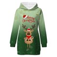 thumbnail image 5 of Vestidos de Navidad Para Mujer Casual Con Estampado de Bolsillo Vestido de Manga Larga Con Capucha Suelta Odeerbi  ODB197799, 5 of 5