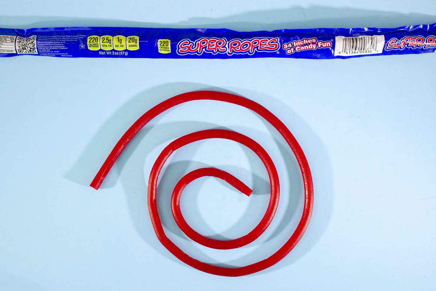 RED VINES Super Ropes Licorice Candy, 2 oz, 15 Pack