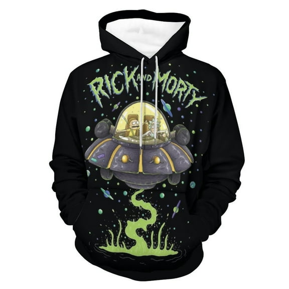 Rick And Morty Unisex Adult Hoodie Casual Hooded Sweatshirt Pullover Novelty 3D Printed Sweater Jacket S