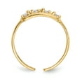 thumbnail image 2 of 14 Carats Or Jaune Zircone Cubique Cz Réglable Orteil Anneau Ouvert Midi, 2 of 10