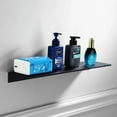 thumbnail image 3 of Brushed Gold Black White Bathroom Storage Rack 30-50cm Modern Bathroom Shelves Kitchen Wall Shelf Home Accessories (White 50cm), 3 of 7