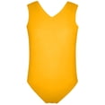 thumbnail image 3 of Kids Swimsuit Yellow Girls 1 Piece Swimsuits Sleeveless Rash Guard Dance Summer Cute Girl Swimwear 5-6 Years, 3 of 3
