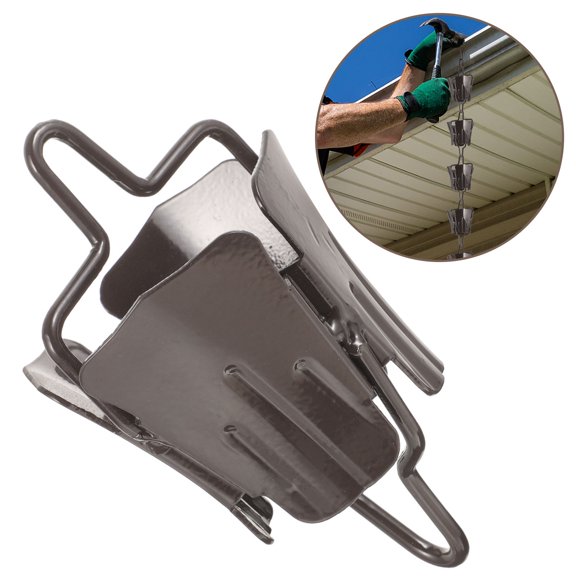 Worgeous Metal Rain Chain Set for Balcony - 12x6.5x6.5 Inches, Elegant Grey Outdoor Decorative Water Feature Chain
