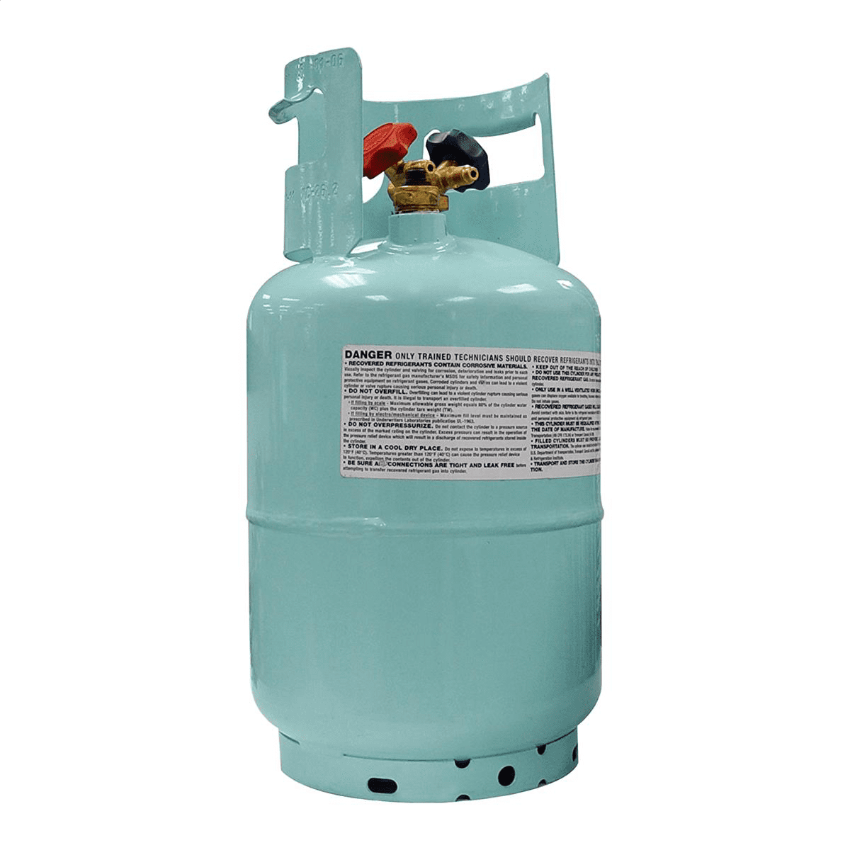 Mastercool 67010 Blue 1/2 in. ACME 30 lb. D.O.T-Approved Recovery Cylinder with Float Switch