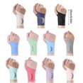 thumbnail image 3 of Wrist and Thumb Support Brace Adjustable Wrist Compression Wrap Elastic Breathable Fitness Wrist Brace for Gym Workout grey, 3 of 5