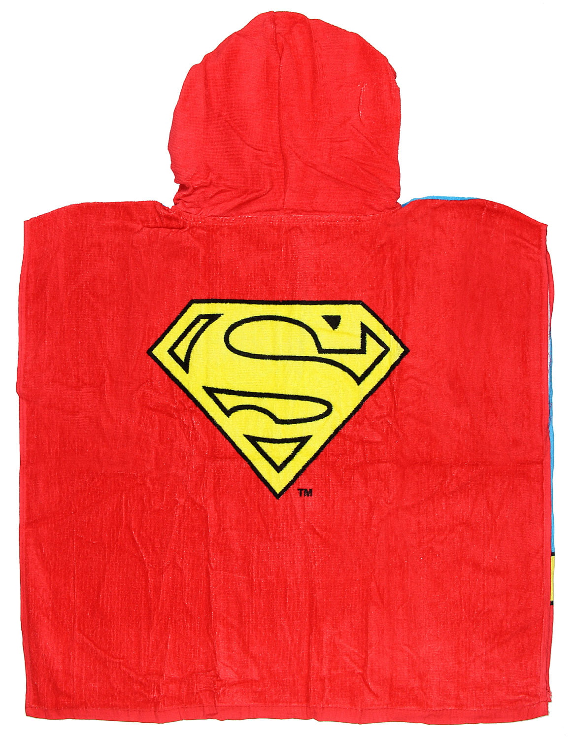 superman to The Rescue Flying Over This City red Hood Hooded Poncho Towel