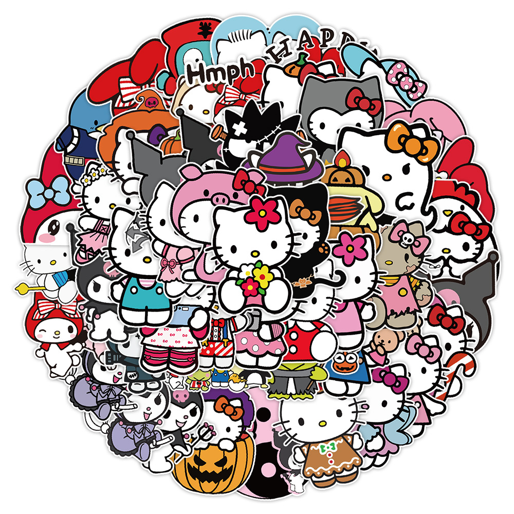 Autocollants Hazbin Hotel Alastor - 80 Stickers Vinyl Imperméables - Déco Laptop, Skate, Bouteille - Cadeau Fan