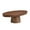 Walnut, variant on Hassch Contemporary Oval Pedestal Coffee Table in Walnut Finish, 47.2" MDF Center Table with Wood Veneer Surface, Multi-Functional Accent Table for Living Room, Home Office