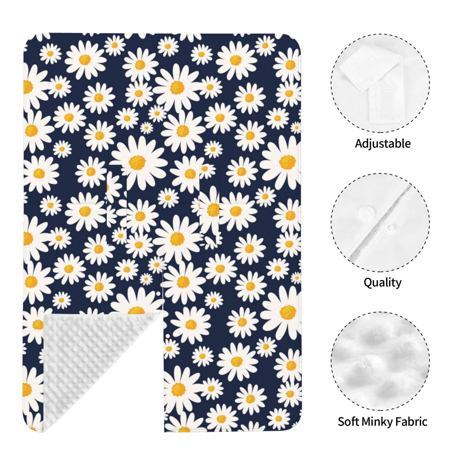 Naloa Daisy Floral Baby Car Seat Cover, Breathable Baby Carrier Cover, Multiuse Baby Carrier Cover & Nursing Breastfeeding Cover