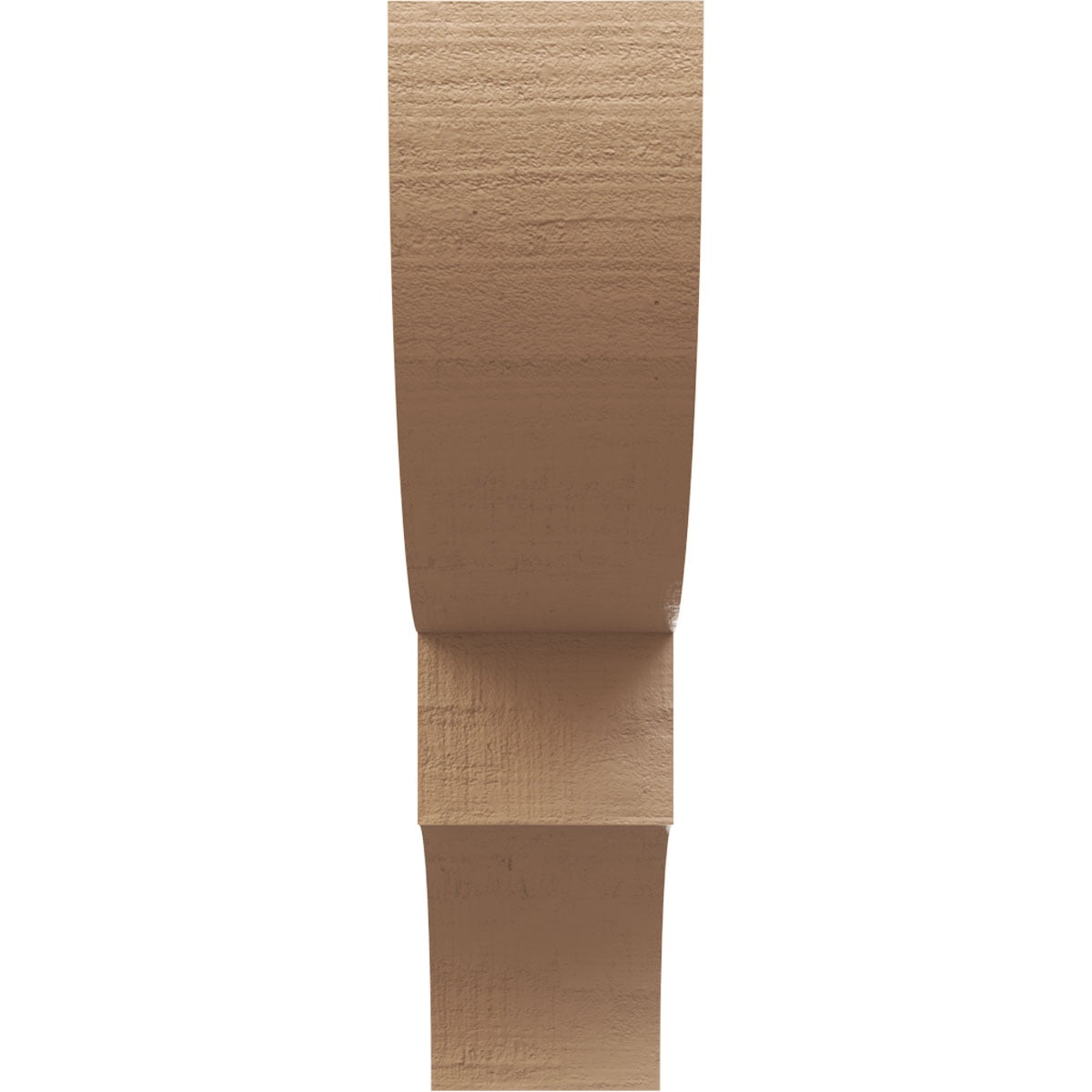 6"W x 24"D x 24"H Thin Ridgewood Rough Cedar Woodgrain TimberThane Corbel, Primed Tan