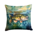 thumbnail image 2 of Smallmouth Bass Throw Pillow 14 in x 14 in, 2 of 2