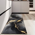 thumbnail image 4 of Gray Marble Gold Wave Pattern Kitchen Rug Mat,Kitchen Runner Rugs Non Skid Washable,Decorative Kitchen Floor Mats for Kitchen,Sink,Laundry,17"X47", 4 of 5