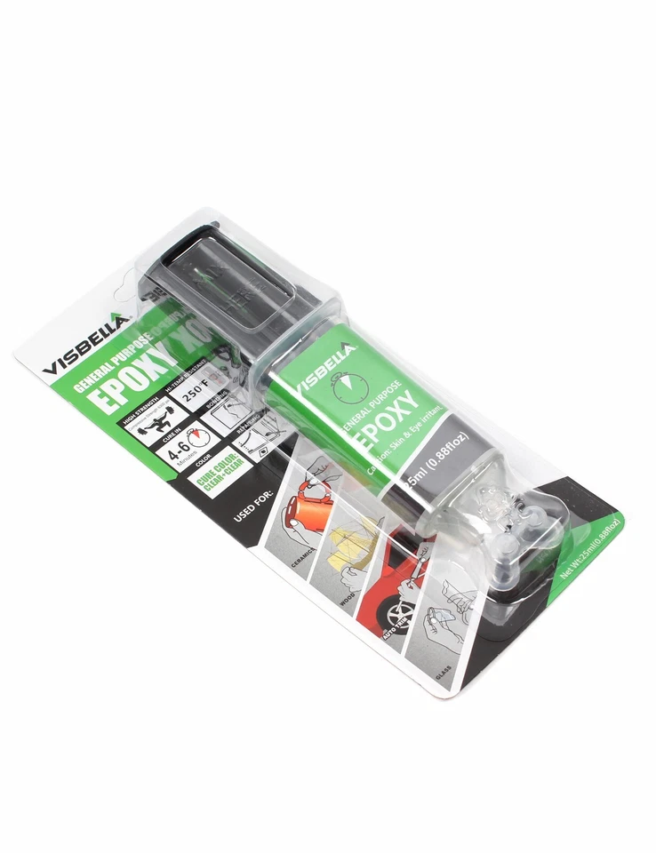 Visbella Epoxy(Ab) Glue. Set In 5 Min. Water-Resistant, Will Not Shrink