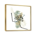 thumbnail image 3 of Designart 'Minimalistic Golden Polka Dots and Ink Mountains' Modern Framed Canvas Wall Art Print, 3 of 5