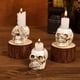 thumbnail image 5 of Candelabro Esqueleto, Juego De 3 Piezas, «No Veo El Mal, No Oigo El Mal, No Hablo Del Mal», Candelabro Gótico De Resina Para Té, Decoración Para Mesa De Comedor, 5 of 7