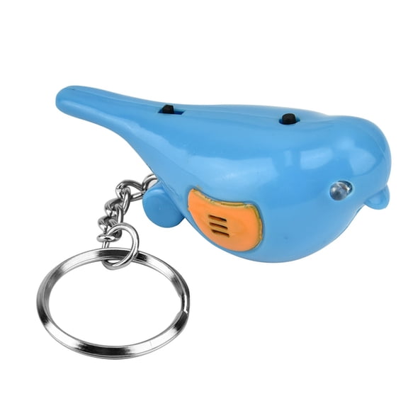 GJX Bird Shaped Led Whistle Key Finder Intelligent Voice Control Keychain Mini Flashlight,Blue Birdie Alarm
